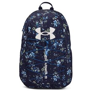 NWT Under Armour Hustle School & Sport Backpack, Navy Floral Print